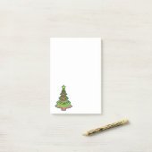 Post-it® Arbre de Noël Fantaisiste Doodle Professeur de Fêt (Sur un bureau)
