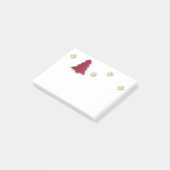 Post-it® Arbre de Noël rouge or élégant (Incliné)