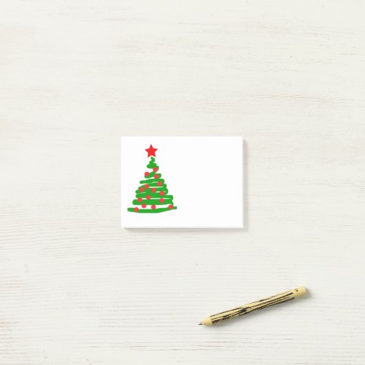 Post-it® Arbre de Noël simple (Sur un bureau)