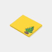 Post-it® Arbre de Noël sur le billet jaune Il note (Incliné)