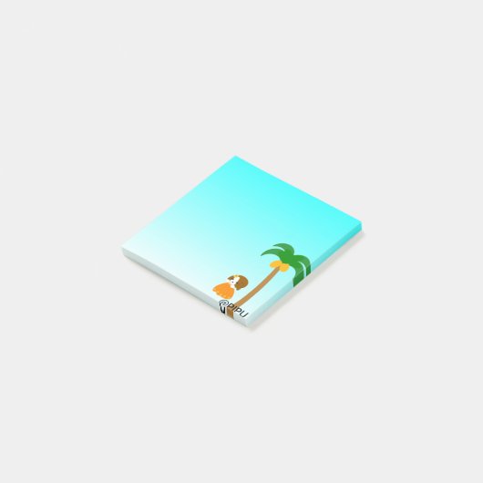 Post-it® Arbre de palmes avec Pipu (Incliné)