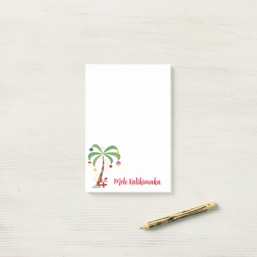 Post-it® Arbre de vacances post-it-Notes-Mele Kalikimaka (Sur un bureau)