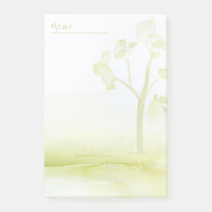 Post-it® Arbres à l'aquarelle verte