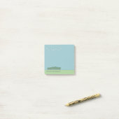Post-it® Arbres et nuages dans un paysage amusant 3 x 3 (Sur un bureau)