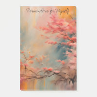 Arbres roses Abstraits en fleurs Paysage Wabi-Sabi