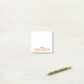 Post-it® Arc-en-ciel Aquarelle Orange (Sur un bureau)