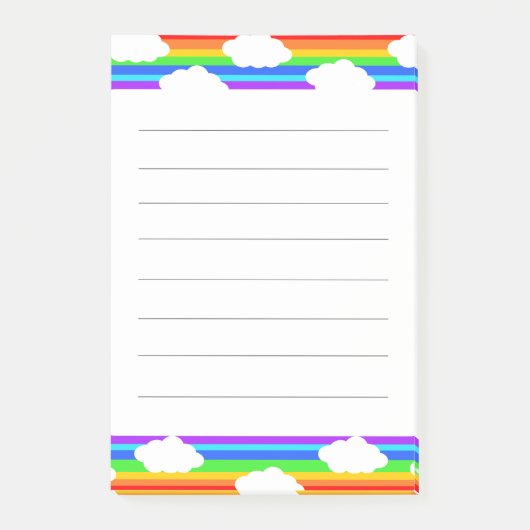 Post-it® Arc-en-ciel avec nuages (Devant)