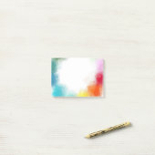 Post-it® Arc-en-ciel bleu vert violet jaune orange rose rou (Sur un bureau)