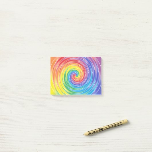 Post-it® Arc-en-ciel de rotation (Sur un bureau)