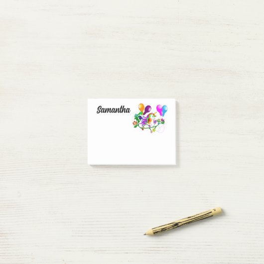 Post-it® arc-en-ciel girly mignon UNICORN (Sur un bureau)