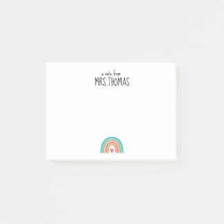 Post-it® Arc-en-ciel Pad - Cadeau d'enseignant personnalisé