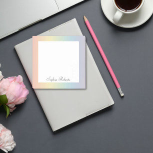 Post-it® Arc-en-ciel pastel Nom personnalisé 