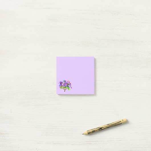 Post-it® Ardoise d'aquarelle violette Jacaranda (Sur un bureau)