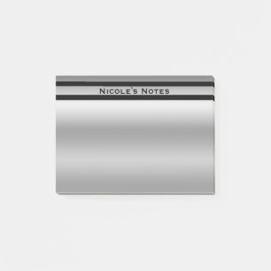 Post-it® Argent Platine Brillant Chic Moderne Personnalisé