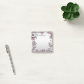 Post-it® Argent rose blanc Floral Post it Notes (Bureau)