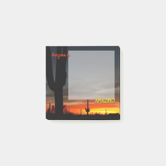Post-it® "Arizona is Amazing !" Cactus Sunset Sonoran (Devant)