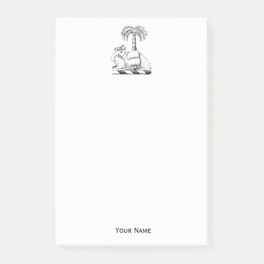 Post-it® Armoiries de Preppy Heraldic Camel Palm Tree (Devant)