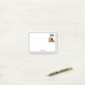 Post-it® Armoiries en couleur héraldique de palmier (Sur un bureau)