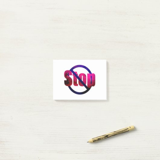 Post-it® Arrêter (Sur un bureau)
