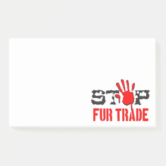 Post-it® Arrêter le commerce de la fourrure (Devant)