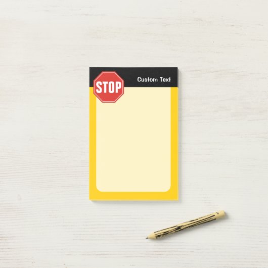 POST-IT® ARRÊTER LE SIGNE (Sur un bureau)