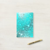 Post-it® Arrière - plan à huile Turquoise de la menthe (Sur un bureau)