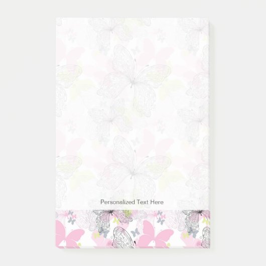 Post-it® Arrière - plan avec papillon (Devant)