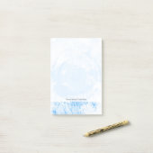 Post-it® Arrière - plan bleu abstrait d'aquarelle, texture (Sur un bureau)