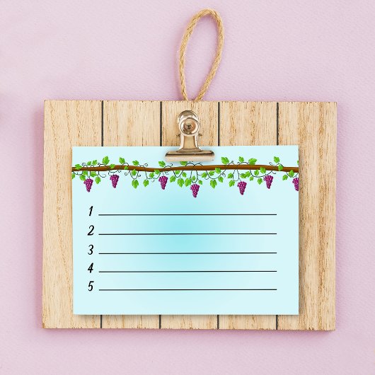 Post-it® Arrière - plan bleu avec vignes 4" x 3"