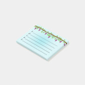 Post-it® Arrière - plan bleu avec vignes 4" x 3" (Incliné)