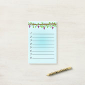 Post-it® Arrière - plan bleu avec vignes 4" x 6" (Sur un bureau)