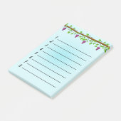 Post-it® Arrière - plan bleu avec vignes 4" x 6" (Incliné)