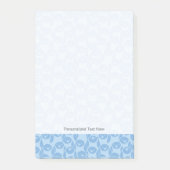 Post-it® Arrière - plan bleu de motif de pingouins (Devant)