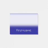 Post-it® Arrière - plan bleu-foncé de base et nom (Devant)
