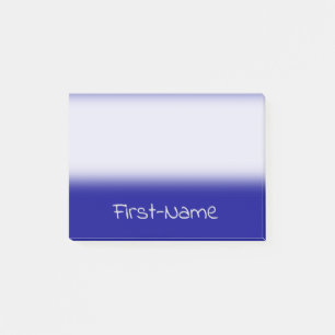 Post-it® Arrière - plan bleu-foncé de base et nom