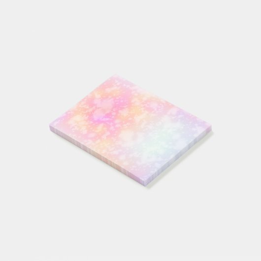 Post-it® Arrière - plan d'aquarelle Abstraite rose et orang (Incliné)