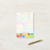 Post-it® Arrière - plan d'aquarelle peint par résumé. 2 (Sur un bureau)