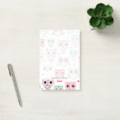Post-it® arrière - plan de chouette pastel en poudre (Bureau)