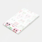 Post-it® arrière - plan de chouette pastel en poudre (Incliné)