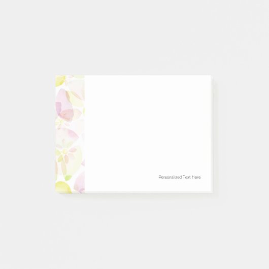 Post-it® arrière - plan de fleurs d'aquarelle, texture (Devant)
