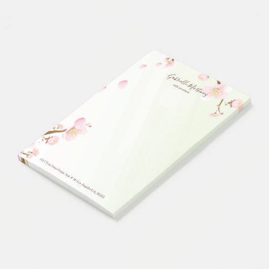 Post-it® Arrière - plan de fleurs de poitrine (Incliné)