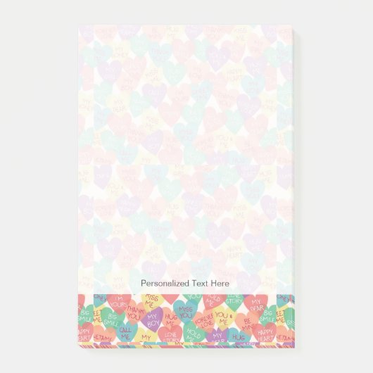 Post-it® Arrière - plan de forme d'amour (Devant)