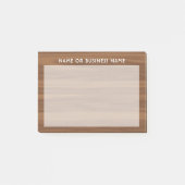 Post-it® Arrière - plan de grains de bois avec un nom ou un (Devant)