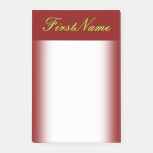 Post-it® Arrière - plan de marron minimal et nom vert clair