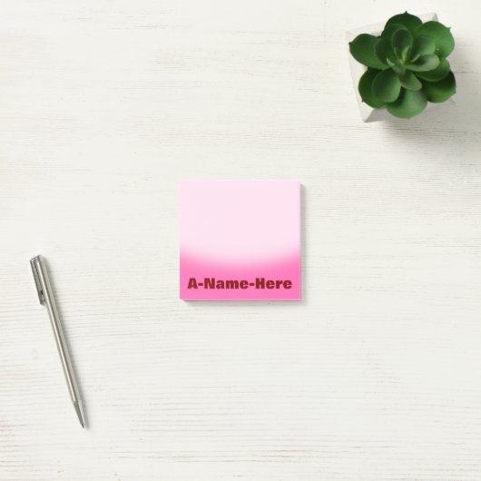 Post-it® Arrière - plan de roses indien avec le nom (Bureau)