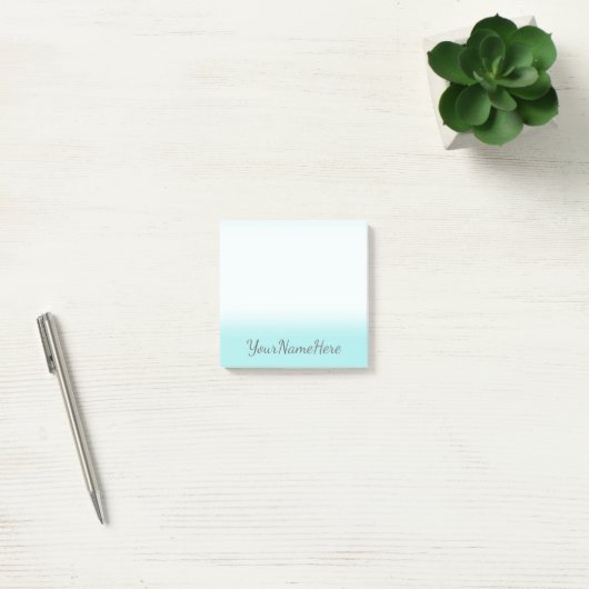 Post-it® Arrière - plan de turquoise + Faible gris (Bureau)