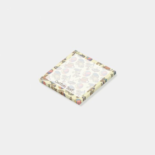 Post-it® Arrière - plan des icônes de jouets (Incliné)