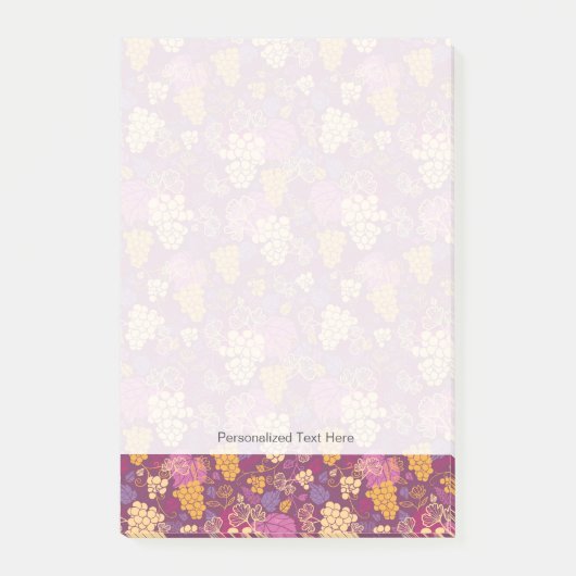 Post-it® Arrière - plan doux de motif de vignes (Devant)
