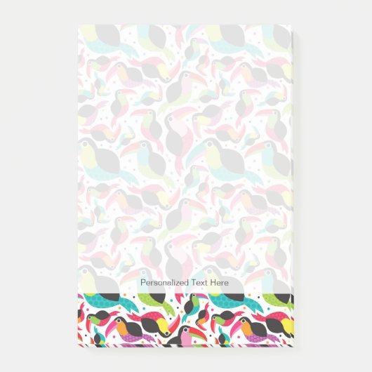 Post-it® arrière - plan exotique d'oiseau de toucan du (Devant)