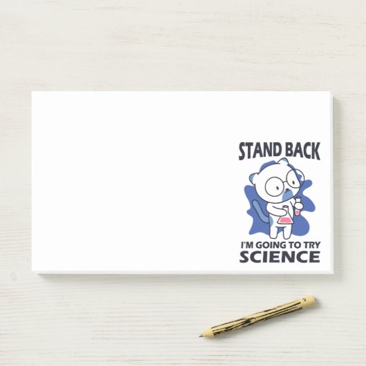 Post-it® Arrière-plan - Expérience d'un scientifique adorab (Sur un bureau)